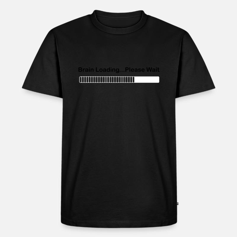 brainloading - Männer Premium Bio T-Shirt - Schwarz