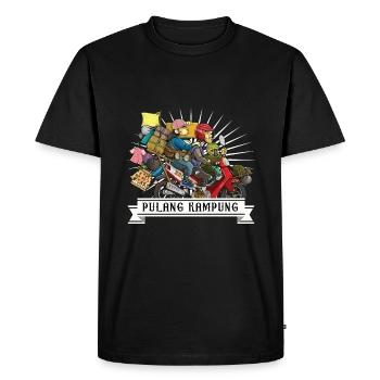 Pulang kampung - Men's Premium Organic T-Shirt - black - Front - Nico (187cm)