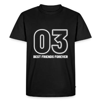 03 Best Friends Forever meilleures amies cadeau - T-shirt Premium bio Homme - noir - Devant - Nico (187cm)