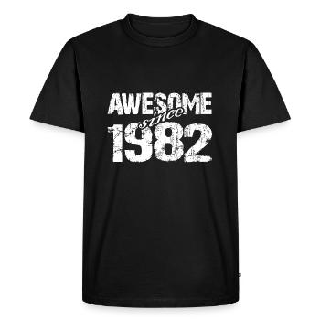 Né en 1982 depuis 1982, il est extraordinaire - T-shirt Premium bio Homme - noir - Devant - Nico (187cm)