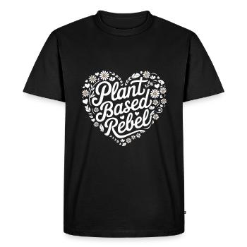 Végétarien Végétalien Végétarien Végétarien - T-shirt Premium bio Homme - noir - Devant - Nico (187cm)