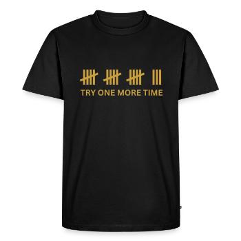 Business, Sport, Try one more time - Men's Premium Organic T-Shirt - black - Front - Nico (187cm)
