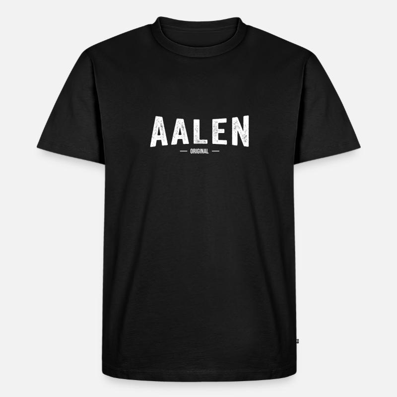 Aalen Original - Männer Premium Bio T-Shirt - Schwarz