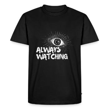 I'm watching you - Men's Premium Organic T-Shirt - black - Front - Nico (187cm)