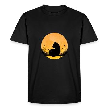 Lune de chats - T-shirt Premium bio Homme - noir - Devant - Nico (187cm)