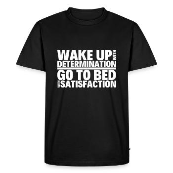 Workout Fitness Gym Motivation Slogan - Men's Premium Organic T-Shirt - black - Front - Nico (187cm)