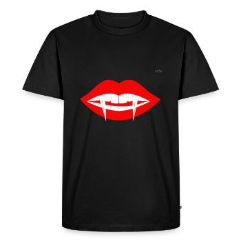 Vampire's mouth - Men's Premium Organic T-Shirt - black - Front - Nico (187cm)