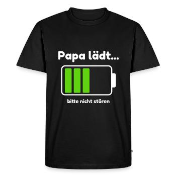 Papa invite... S’il vous plaît Ne dérangez pas – Drôle et honnête - T-shirt Premium bio Homme - noir - Devant - Nico (187cm)
