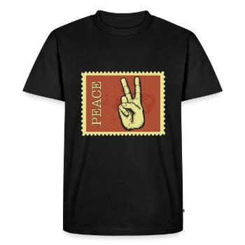 Peace - Men's Premium Organic T-Shirt - black - Front - Nico (187cm)