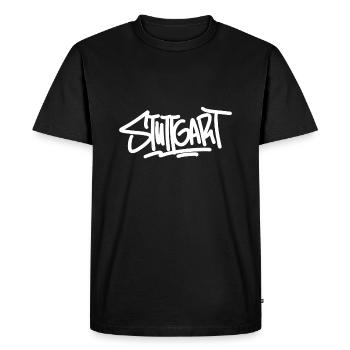 Stuttgart - Men's Premium Organic T-Shirt - black - Front - Nico (187cm)
