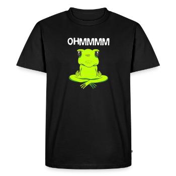 Yoga relax conception de grenouille pour le sport, la méditation, - T-shirt Premium bio Homme - noir - Devant - Nico (187cm)