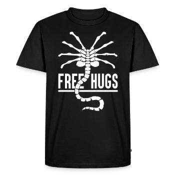 Câlins gratuits - T-shirt Premium bio Homme - noir - Devant - Nico (187cm)