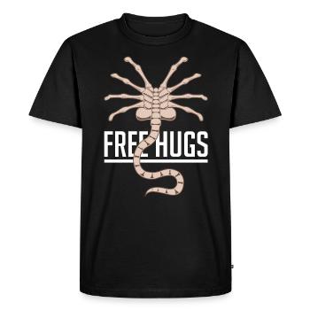 Extraterrestres gratuits - T-shirt Premium bio Homme - noir - Devant - Nico (187cm)