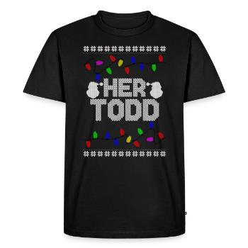 Son Margo Her Todd Ugly Christmas Couple Matching - T-shirt Premium bio Homme - noir - Devant - Nico (187cm)