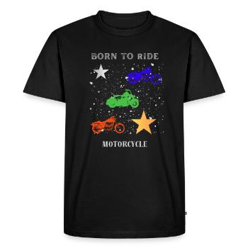Born to ride motorcycle - Men's Premium Organic T-Shirt - black - Front - Nico (187cm)