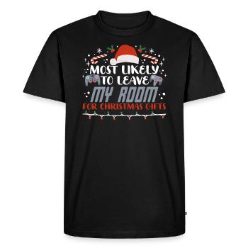 Noël Noël Gamer Gaming Dire Humour Drôle - T-shirt Premium bio Homme - noir - Devant - Nico (187cm)