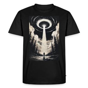 OVNI - T-shirt Premium bio Homme - noir - Devant - Nico (187cm)