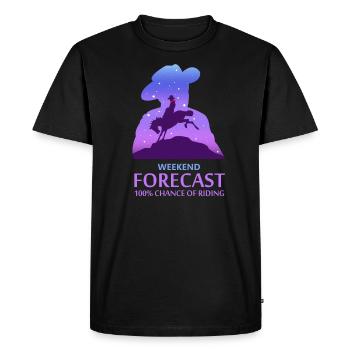 L'équitation avec passion - T-shirt Premium bio Homme - noir - Devant - Nico (187cm)