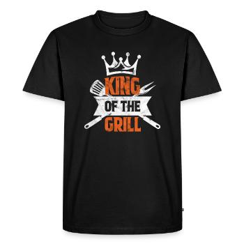 Grill King - Men's Premium Organic T-Shirt - black - Front - Nico (187cm)