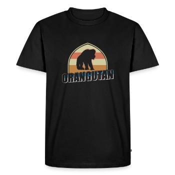 Orang-outan Singe humain - T-shirt Premium bio Homme - noir - Devant - Nico (187cm)