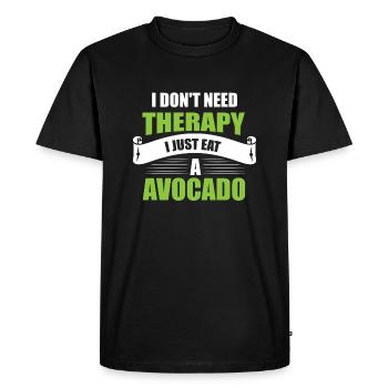avocado - Men's Premium Organic T-Shirt - black - Front - Nico (187cm)