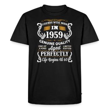 60th birthday 1959 sixty 60 years Legend - Men's Premium Organic T-Shirt - black - Front - Nico (187cm)