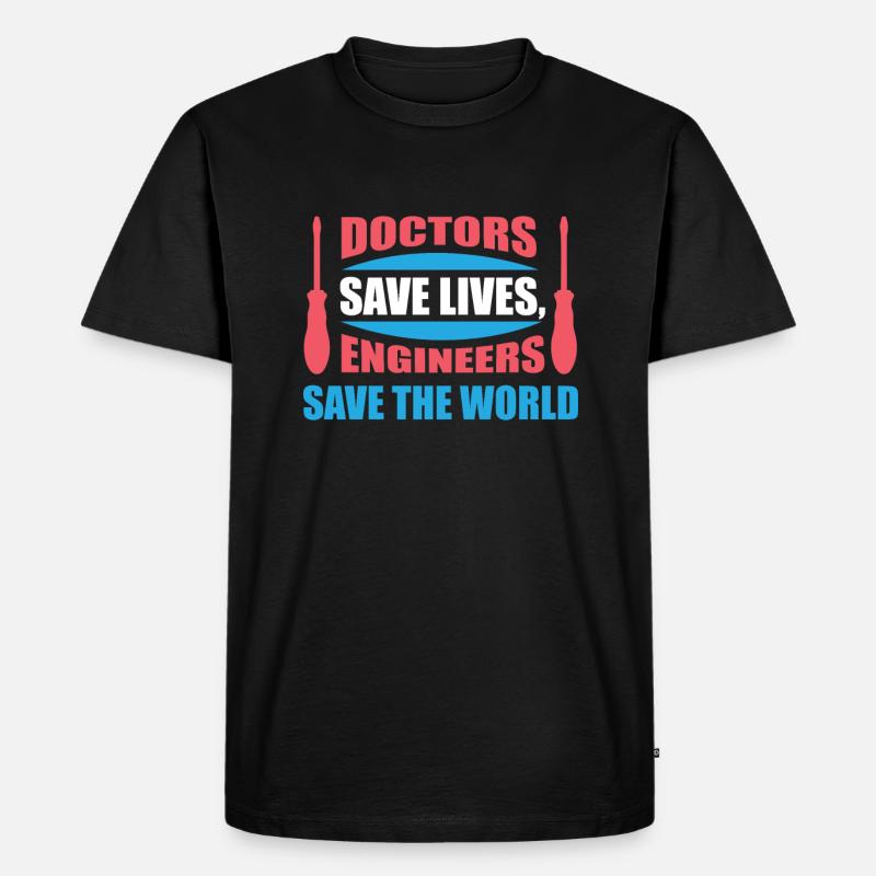 Engineer Engineering Gift - Men's Premium Organic T-Shirt - black