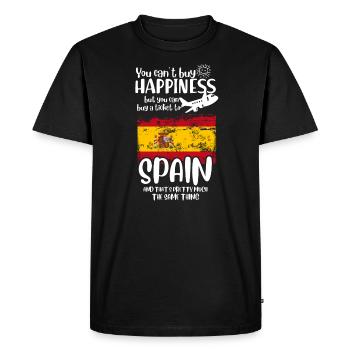 Voyage de vacances en Espagne - T-shirt Premium bio Homme - noir - Devant - Nico (187cm)