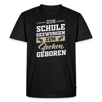 Gamer Schule Schüler - Männer Premium Bio T-Shirt - Schwarz - Vorne - Nico (187cm)