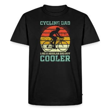 Birthday bicycle dad - Men's Premium Organic T-Shirt - black - Front - Nico (187cm)