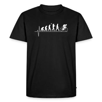 Évolution du vélo - T-shirt Premium bio Homme - noir - Devant - Nico (187cm)