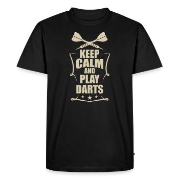 Fléchettes fléchettes jouer - T-shirt Premium bio Homme - noir - Devant - Nico (187cm)