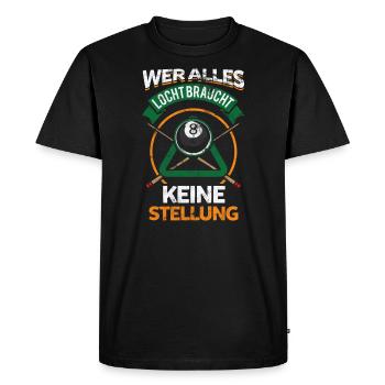 Lustiges Billard Spruch Geschenk - Men's Premium Organic T-Shirt - black - Front - Nico (187cm)