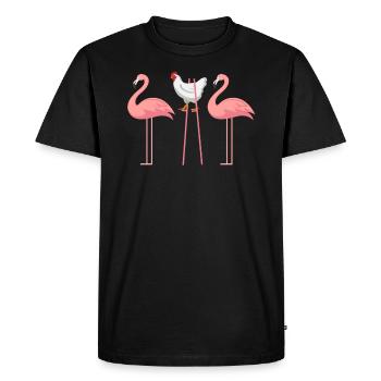 Idée de cadeau amusant pour le poulet Flamingo - T-shirt Premium bio Homme - noir - Devant - Nico (187cm)