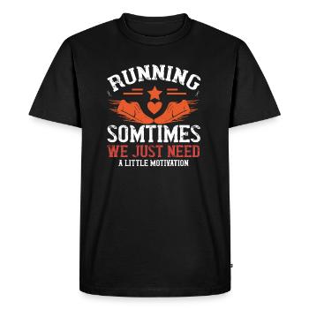 Running Jogging Running Sport Hobby - T-shirt Premium bio Homme - noir - Devant - Nico (187cm)