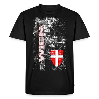 Wien - Männer Premium Bio T-Shirt - Schwarz - Vorne - Nico (187cm)