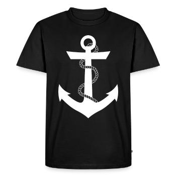ANCRE - T-shirt Premium bio Homme - noir - Devant - Nico (187cm)