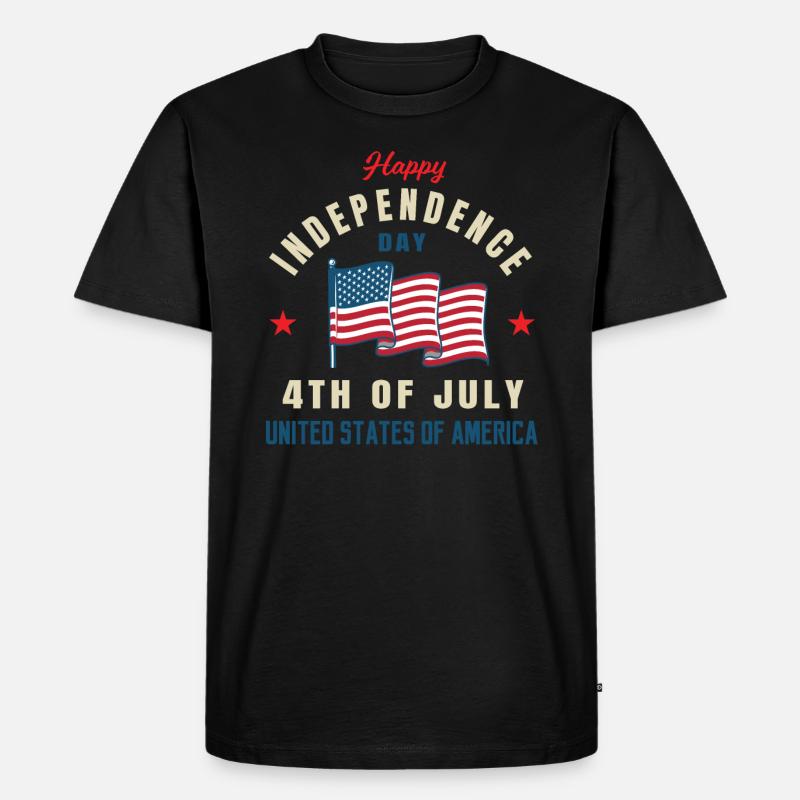 Independence Day 4 Juli - Männer Premium Bio T-Shirt - Schwarz