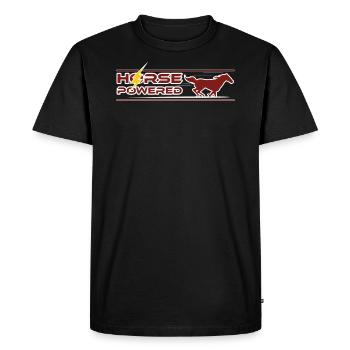La force des chevaux - T-shirt Premium bio Homme - noir - Devant - Nico (187cm)