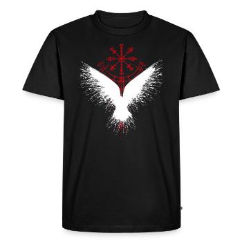 Corbeau d'Odin - T-shirt Premium bio Homme - noir - Devant - Nico (187cm)
