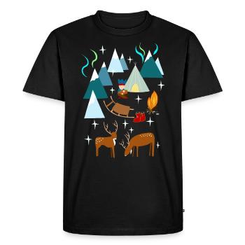 Norvège du Nord avec glace polaire - T-shirt Premium bio Homme - noir - Devant - Nico (187cm)
