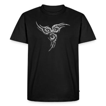 B&W triskel tatoo - Men's Premium Organic T-Shirt - black - Front - Nico (187cm)