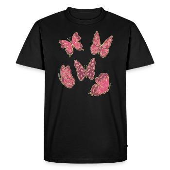 Papillon papillon nature - T-shirt Premium bio Homme - noir - Devant - Nico (187cm)