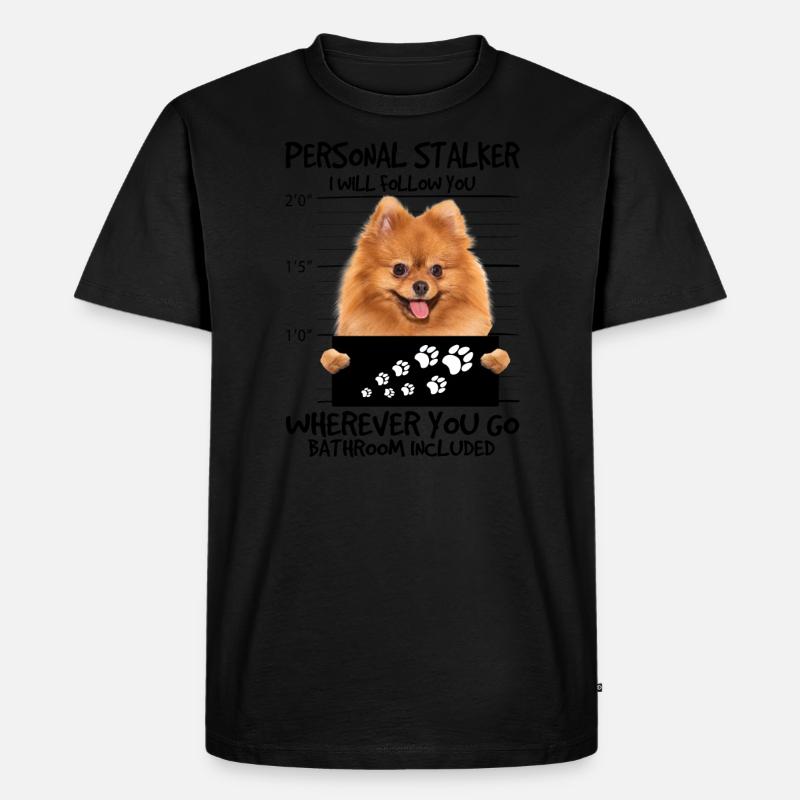 Zwergspitz - Männer Premium Bio T-Shirt - Schwarz