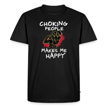 BJJ Choking combats combats - T-shirt Premium bio Homme - noir - Devant - Nico (187cm)
