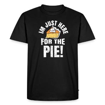 Cake cream apple pie cheesecake dessert - Men's Premium Organic T-Shirt - black - Front - Nico (187cm)