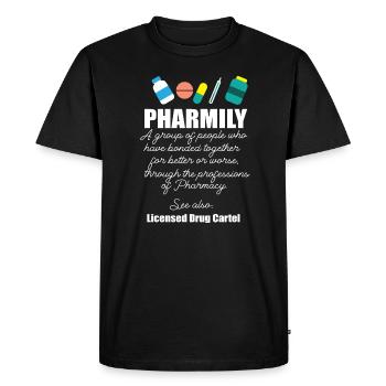 Pharma Médicaments Pharmily - T-shirt Premium bio Homme - noir - Devant - Nico (187cm)