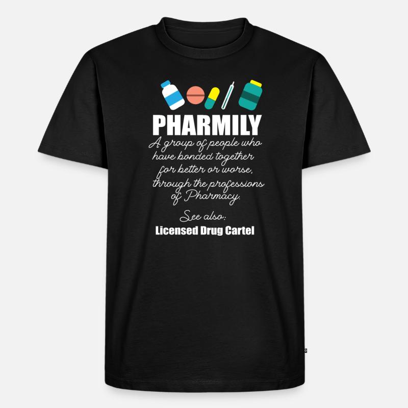 Pharma Medizin Medikamente Pharmily - Männer Premium Bio T-Shirt - Schwarz