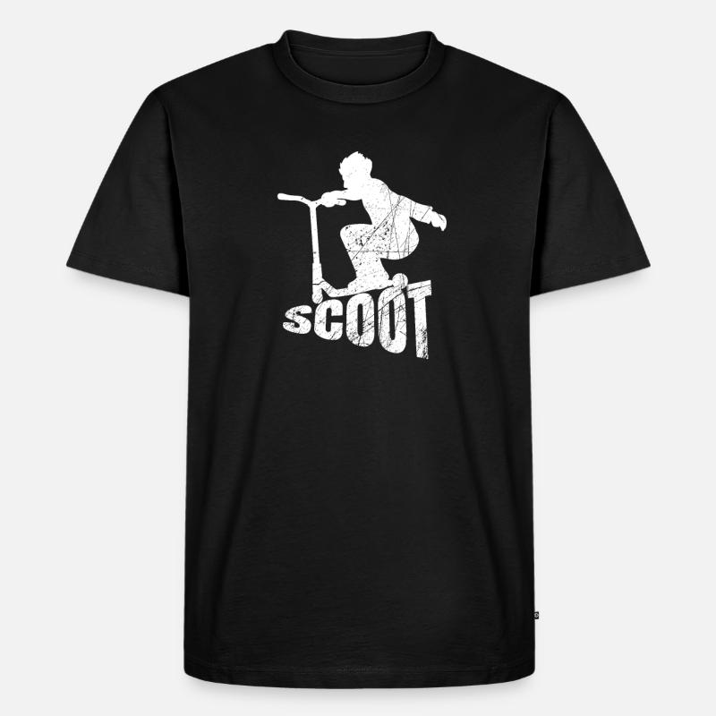Scooter Roller E-Roller Scater - Männer Premium Bio T-Shirt - Schwarz
