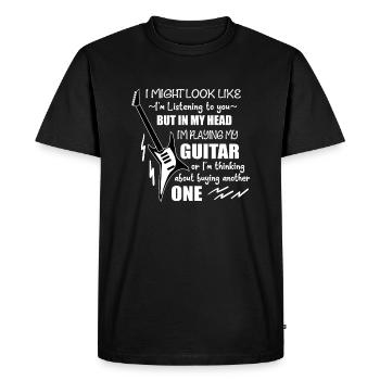 E Guitare Rock Instrument Musique Rocker - T-shirt Premium bio Homme - noir - Devant - Nico (187cm)